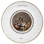 Margaret Thatcher Personally Owned Christmas Plate, Made of Porcelain China, Dated 1982